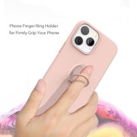 iPhone 13 Pro Hülle mit Ring Halter für Finger & Schlaufe - Lila