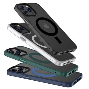 iPhone 13 Pro Bumper mit Rückseiten-Schutz & MegSafe Funktion - Blau