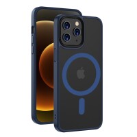 iPhone 13 Pro Bumper mit Rückseiten-Schutz & MegSafe Funktion - Blau