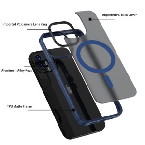 iPhone 13 Pro Bumper mit Rückseiten-Schutz & MegSafe Funktion - Schwarz