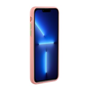 iPhone 13 Pro Schutzhülle mit Kartenfach und Kamera-Schutz - Pink