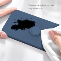 iPhone 13 Pro Max Hülle mit Ring Halter für Finger & Schlaufe - Grau