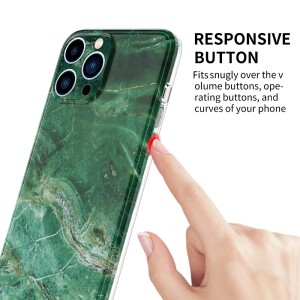 iPhone 13 Pro Max Silikonhülle - Marmor Design - Grau