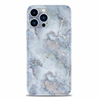 iPhone 13 Pro Max Silikonhülle - Marmor Design - Grau
