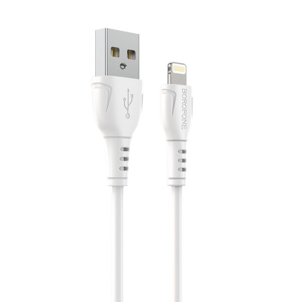 Borofone iPhone Ladekabel - USB auf Lightning - 1 Meter - Weiß