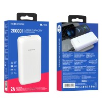 Borofone Power Bank 20.000mAh BJ16A Cube - 2xUSB 1xUSB-C - Weiß