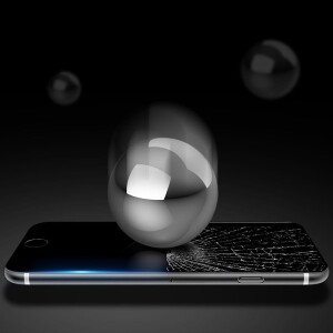 iPhone 8 Premium Panzerglas 4D (vollflächig) - Schwarz