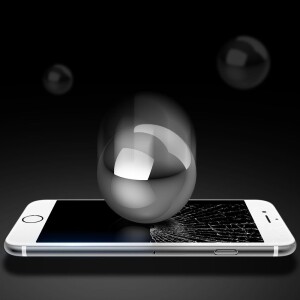 iPhone 7 Premium Panzerglas 4D (vollflächig) - Weiß