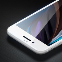 iPhone 8 Premium Panzerglas 4D (vollflächig) - Weiß