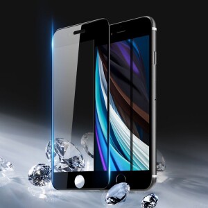 iPhone 8 Premium Panzerglas 4D (vollflächig) 2er-Pack - Schwarz
