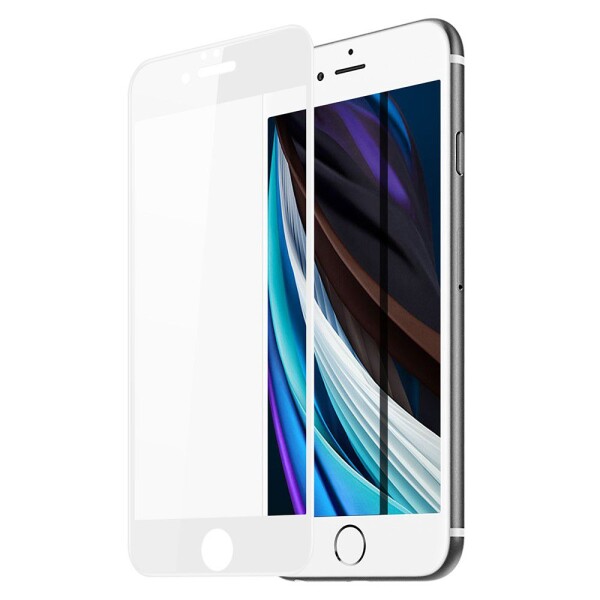 iPhone 7 Premium Panzerglas 4D (vollflächig) 2er-Pack - Weiß