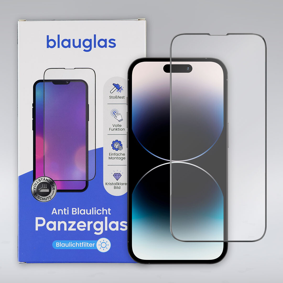 Blauglas® iPhone 14 Panzerglas mit Blaulicht Filter