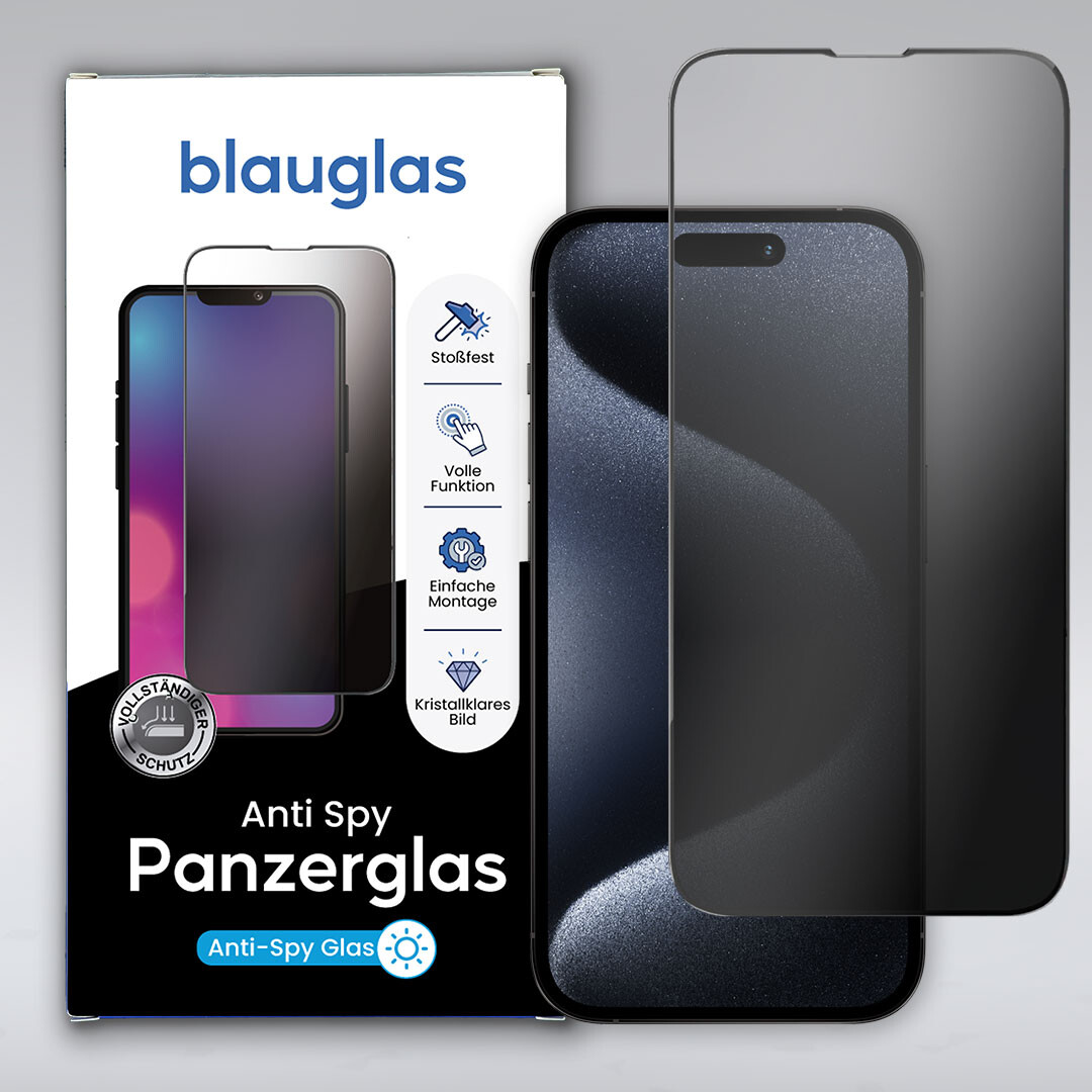Blauglas® iPhone 15 Pro Max Anti-Spy Panzerglas