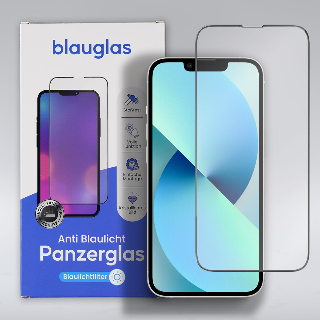 Blauglas® iPhone 13 Pro Max Panzerglas mit Blaulicht...