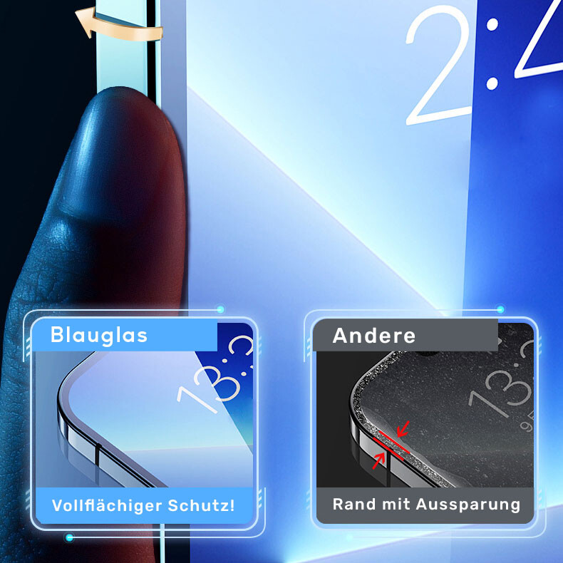 Blauglas® iPhone 15 Panzerglas mit Blaulicht Filter