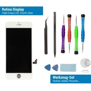iPhone 6 Plus Display weiß mit FaceTime Kamera, Lautsprecher, Sensor + Werkzeug Kit