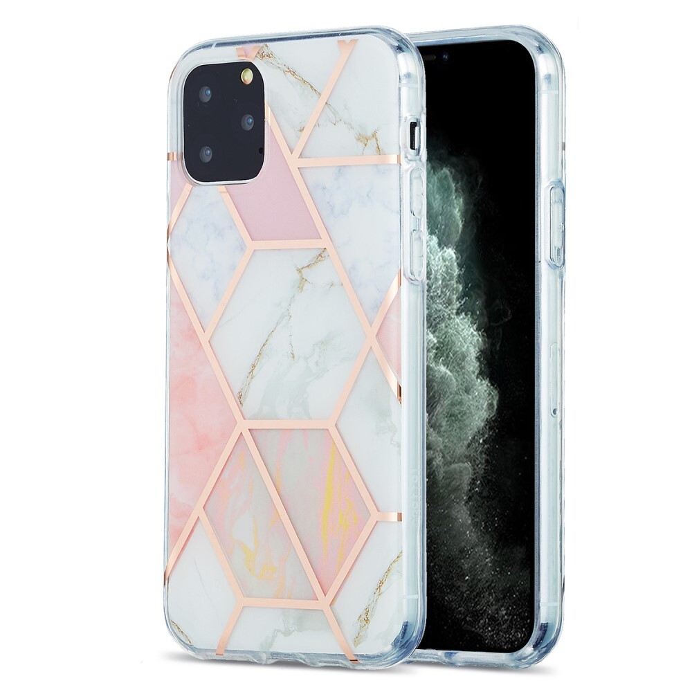 iPhone 11 Pro Silikonhülle - Marmor Glam - Pink /...