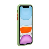 iPhone 12 Mini Schutzhülle mit Kartenfach und Kamera-Schutz - Hellgrün