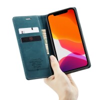 iPhone 12 Pro Max Klapphülle mit Kartenfach - Grün