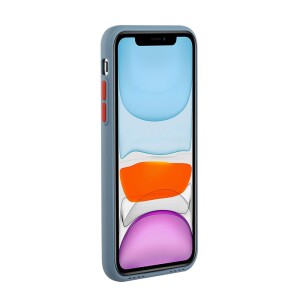 iPhone 12 Pro Max Schutzhülle mit Kartenfach und Kamera-Schutz - Blau