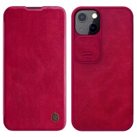 Nillkin iPhone 13 Klapphülle mit Kartenfach und Kameraschutz - Rot