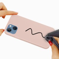 iPhone 13 Mini Hülle aus Silikon mit MagSafe Funktion - Pink