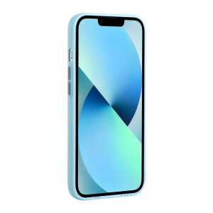 iPhone 13 Mini Schutzhülle mit Kartenfach und Kamera-Schutz - Babyblau